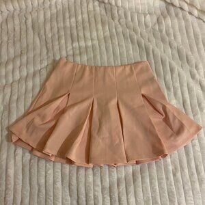 🌸 Vintage Forever 21 Thick Pleated Pastel Pink Mini Skirt